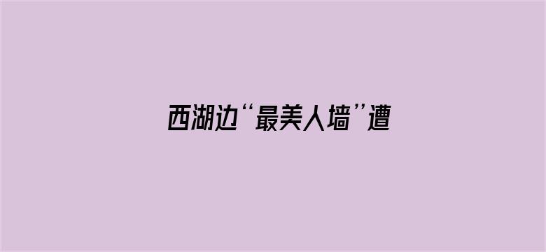 西湖边“最美人墙”遭非议